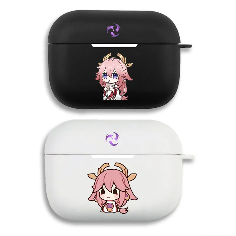 Original God Yae Miko Chibi - Matte Printing Silicone Separation Airpods Case