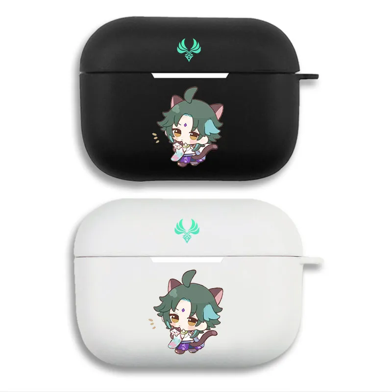 Original God Xiao Cat Chibi - Matte Printing Silicone Separation Airpods Case