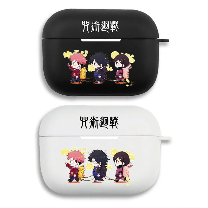 Curse Exorcist Yuji Megumi Nobara Chibi - Matte Printing Silicone Separation Airpods Case
