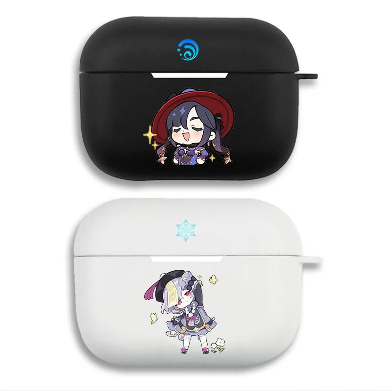 Original God Mona Qiqi Hydro Cryo Chibi Matte AirPods Case with Lanyard