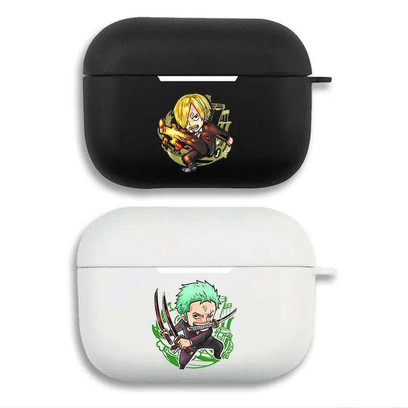 Pirate Voyage Zoro Sanji Chibi Matte AirPods Case with Lanyard