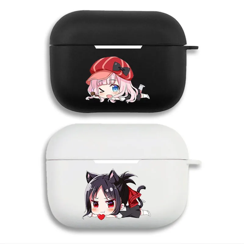 Kaguya-sama Love Is War Chika Fujiwara Kaguya Shinomiya Chibi Matte AirPods Case with Lanyard