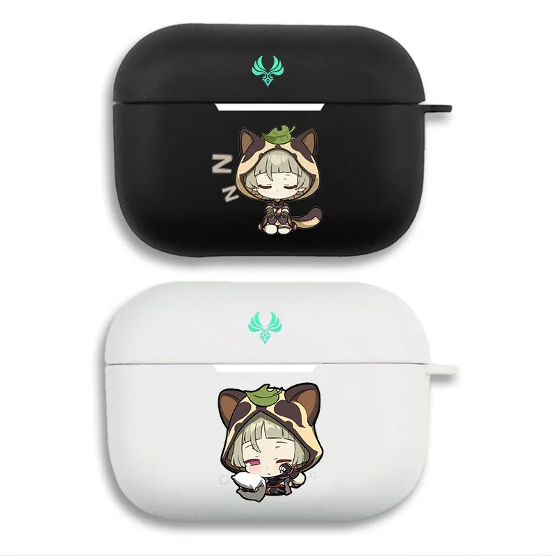 Original God Sayu Anemo Chibi Matte AirPods Case with Lanyard