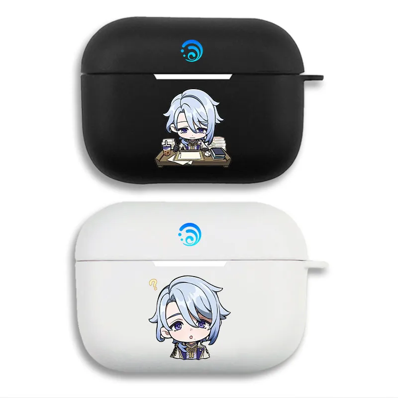 Original God Kamisato Ayato Hydro Chibi Matte AirPods Case with Lanyard