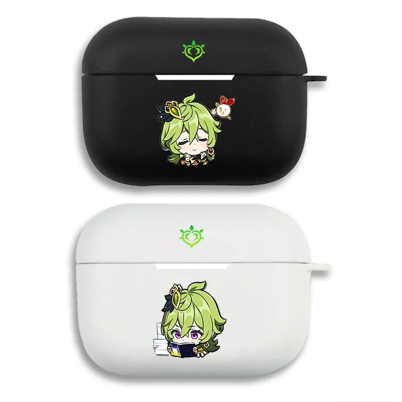Original God Collei Dendro Chibi Matte AirPods Case with Lanyard