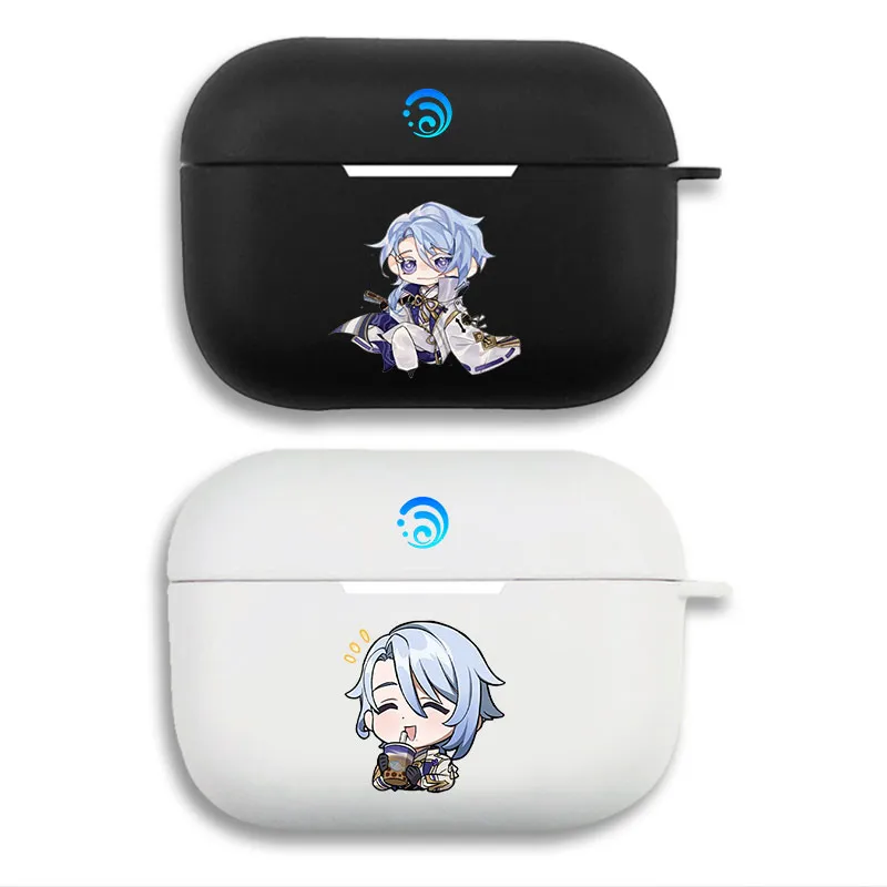 Original God Kamisato Ayato Chibi Matte AirPods Case with Lanyard