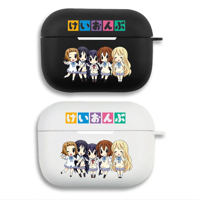 K-On HTT Chibi Club Members - Cute Anime Matte Silicone AirPods Case