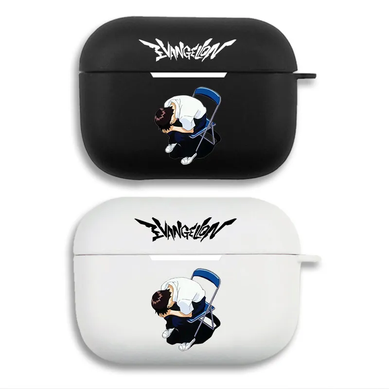 EVA Anime — Shinji Ikari Chair Depressed Meme Matte Silicone AirPods Case