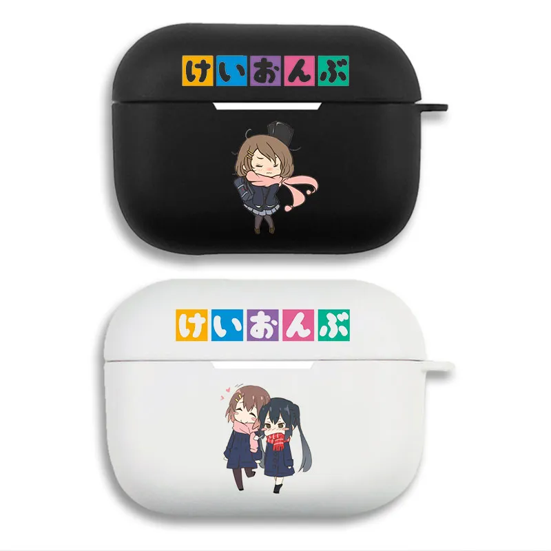 K-On! — Yui Hirasawa & Azusa Nakano Cute Chibi Anime Matte Silicone AirPods Case