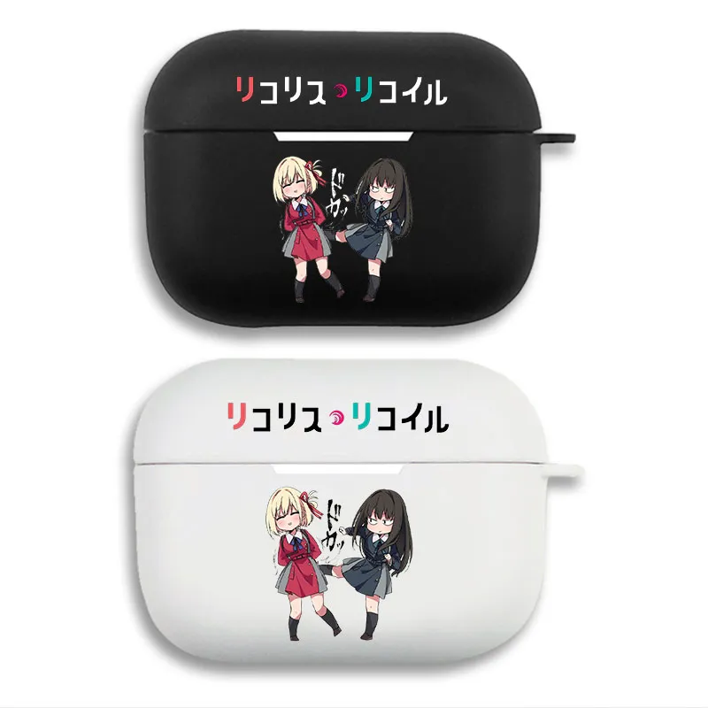 Lycoris Recoil — Chisato and Takina Kicking Meme Chibi Matte Silicone AirPods Case