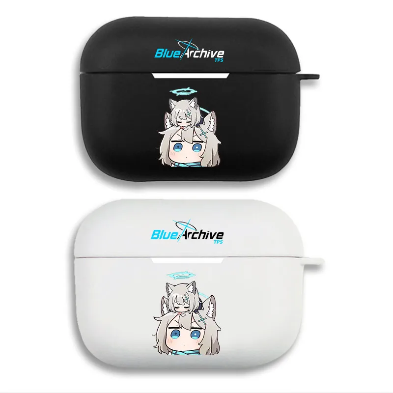Blue Archive — Shiroko Cute Chibi Anime Matte Silicone AirPods Case