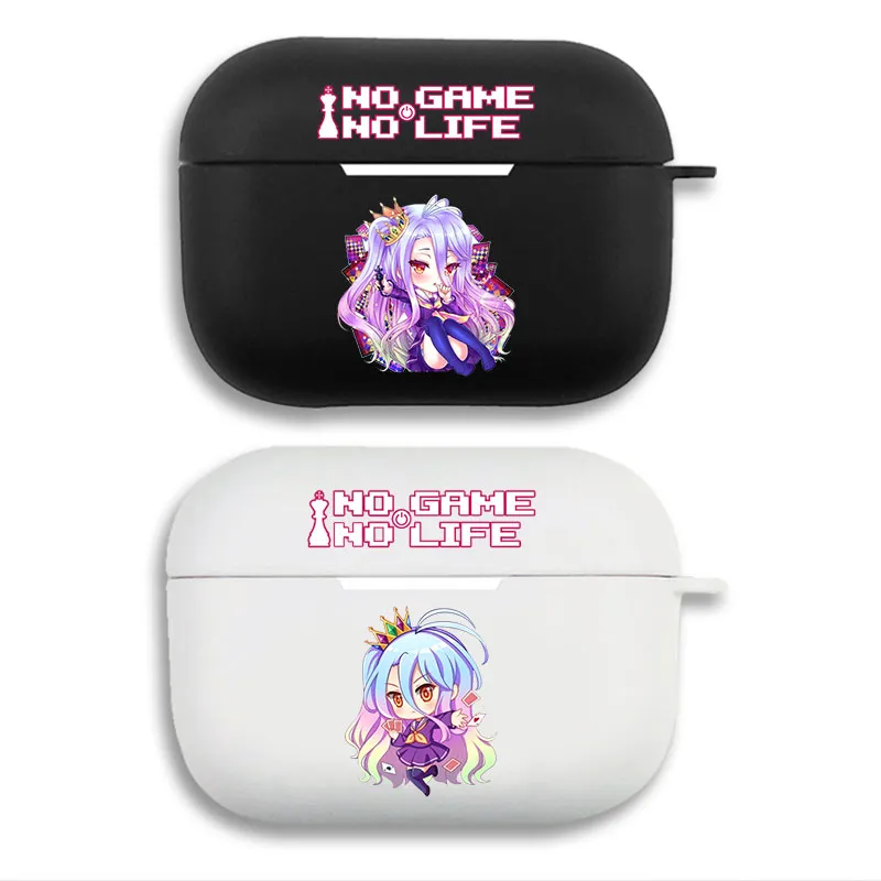 No Game No Life — Shiro Cute Chibi Anime Matte Silicone AirPods Case