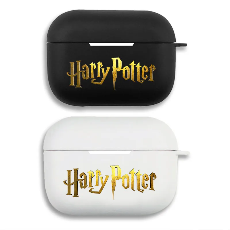 Wizard Tales — Classic Gold Logo Typography Matte Silicone AirPods Case