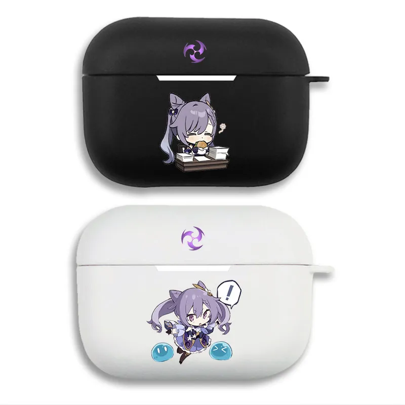 Original God — Keqing Chibi Electro Emblem Hydro Slime Matte Silicone AirPods Case