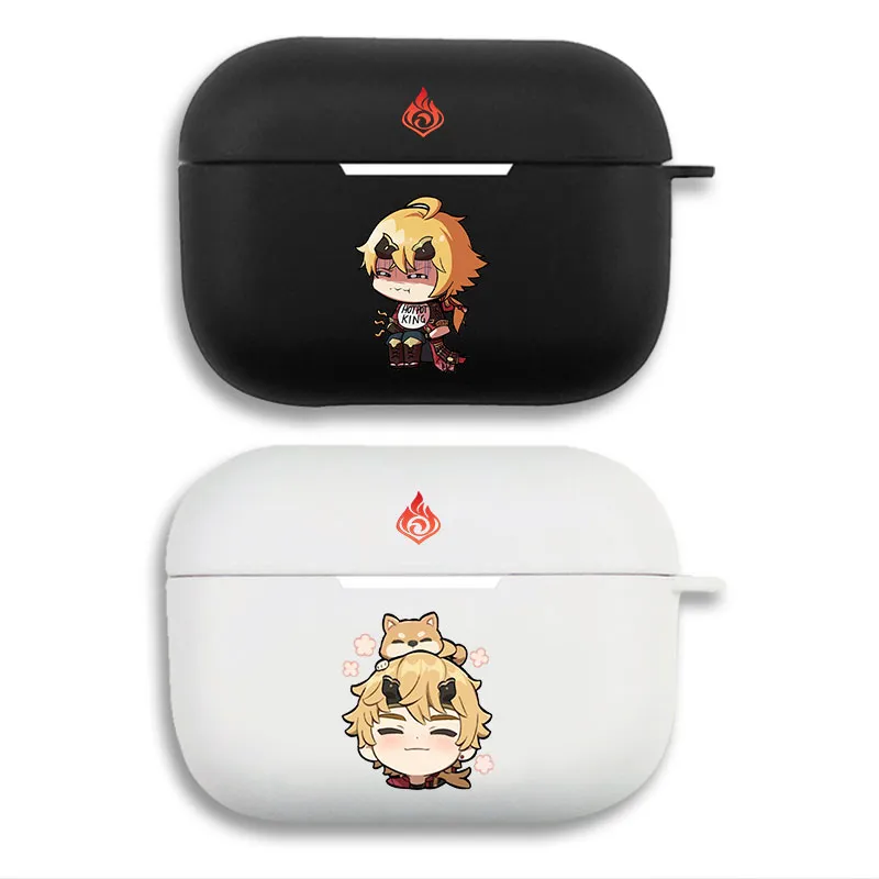 Original God — Thoma Chibi Pyro Emblem Taroumaru Matte Silicone AirPods Case
