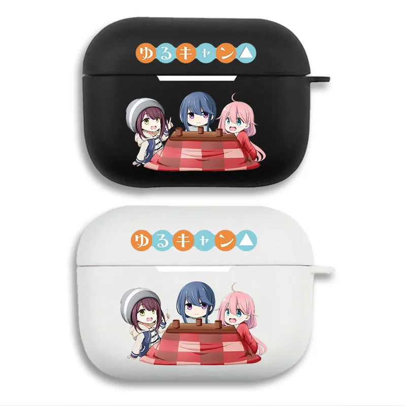 Yuru Camp — Laid-Back Camp Kotatsu Chibi Graphic Matte Silicone AirPods Case