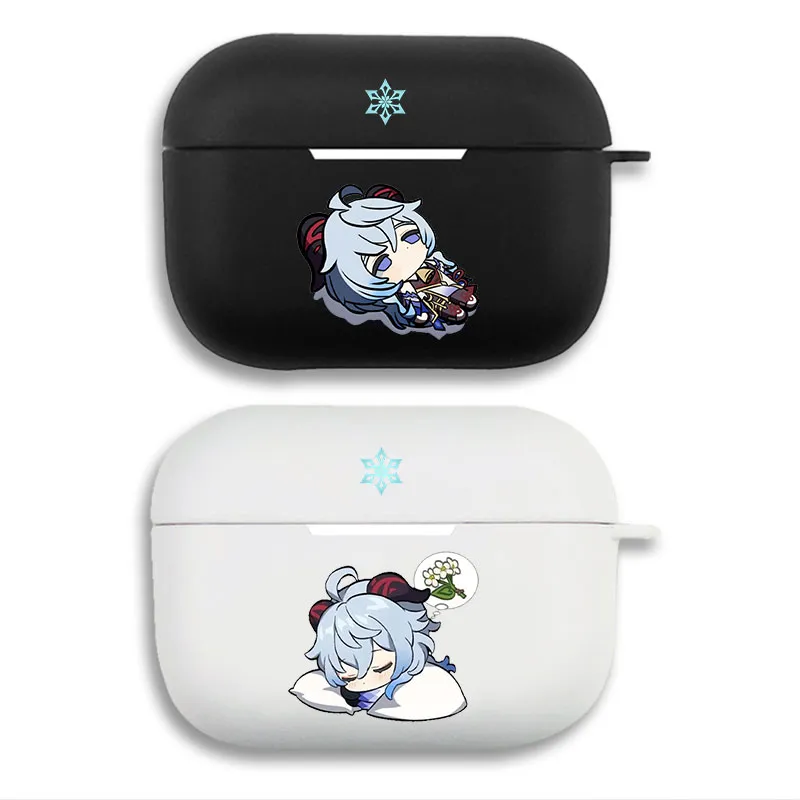 Original God — Ganyu Chibi Cryo Emblem Matte Silicone AirPods Case