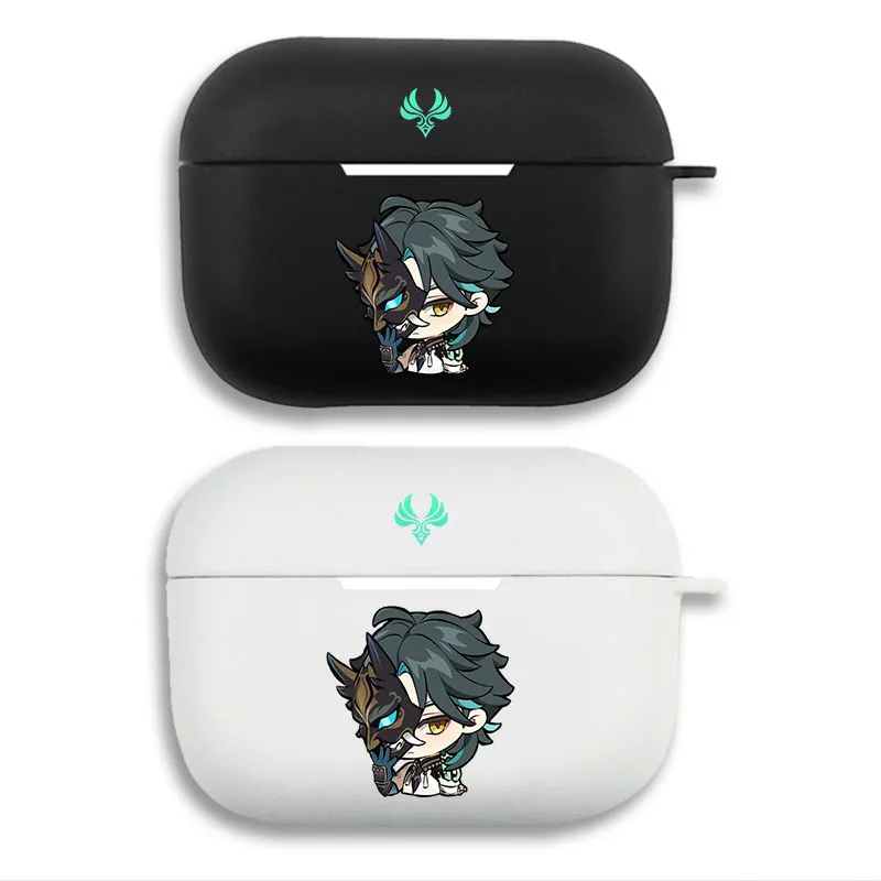 Original God — Xiao Yaksha Mask Anemo Emblem Chibi Matte Silicone AirPods Case