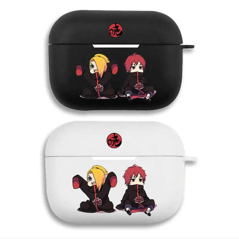Ninja Anime — Deidara & Sasori Akatsuki Chibi Graphic Matte Silicone AirPods Case
