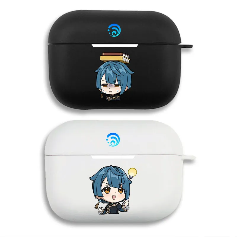 Original God — Xingqiu Chibi Hydro Emblem Matte Silicone AirPods Case