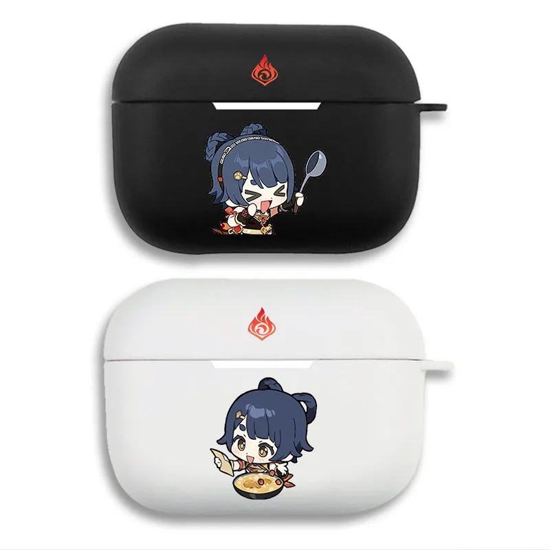 Original God — Xiangling Chibi Pyro Emblem Matte Silicone AirPods Case