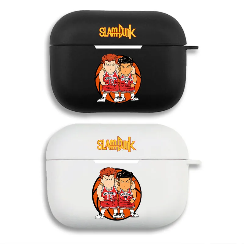 Slam Dunk — Sakuragi & Miyagi Chibi Graphic Matte Silicone AirPods Case