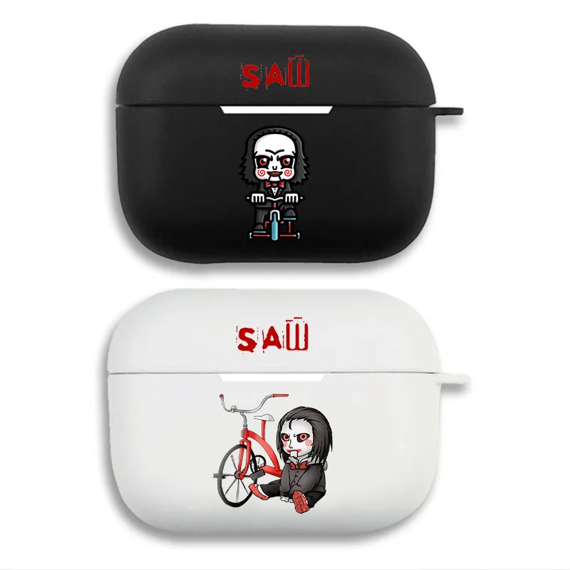 Saw Movie - Billy the PuppAlien Visitor on Tricycle Cute Chibi Matte Silicone AirPods Pro Case
