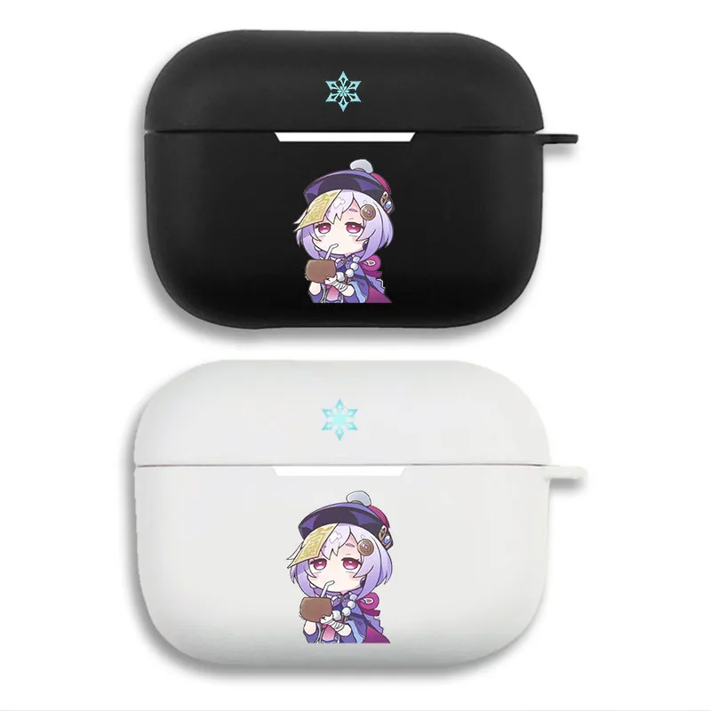 Original God - Qiqi Cryo Element Drinking Coconut Milk Cute Chibi Matte Silicone AirPods Pro Case