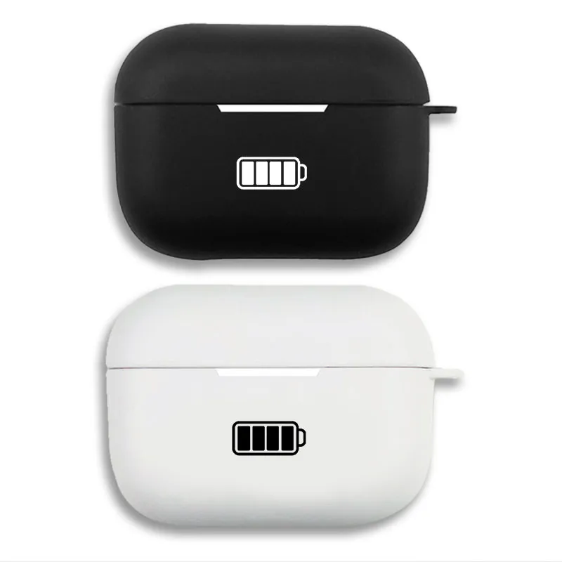 Minimalist Full Battery Status Bar Icon Matte Silicone AirPods Pro Case