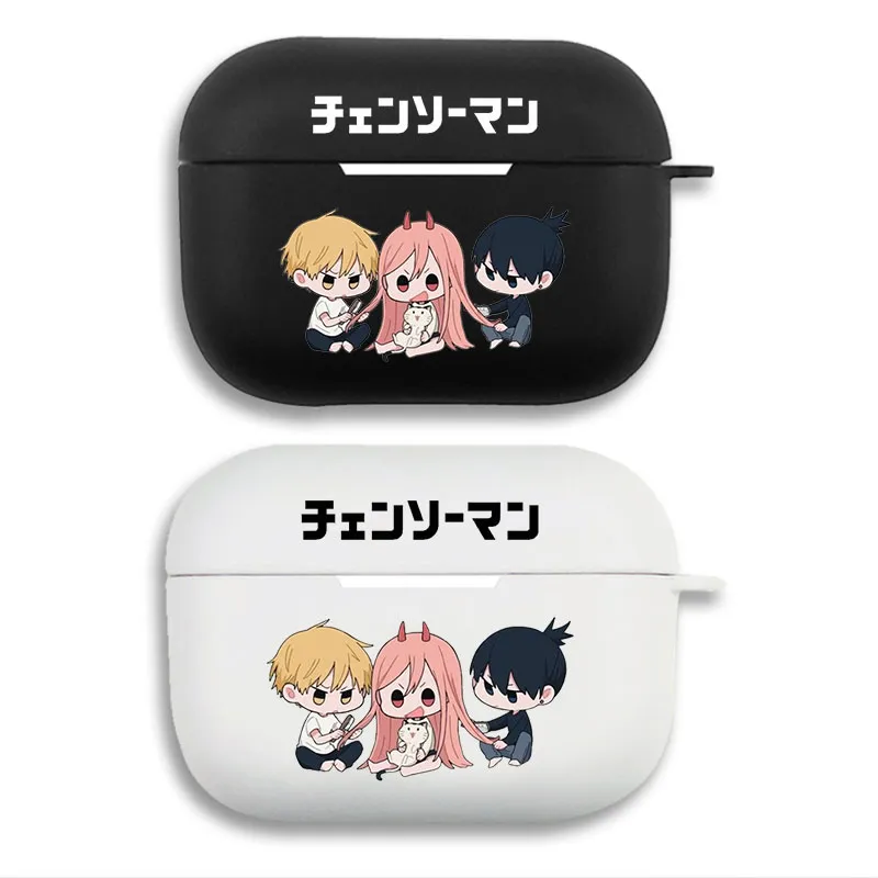 Chainsaw Man - Denji Power Aki Cute Chibi Trio Matte Silicone AirPods Pro Case