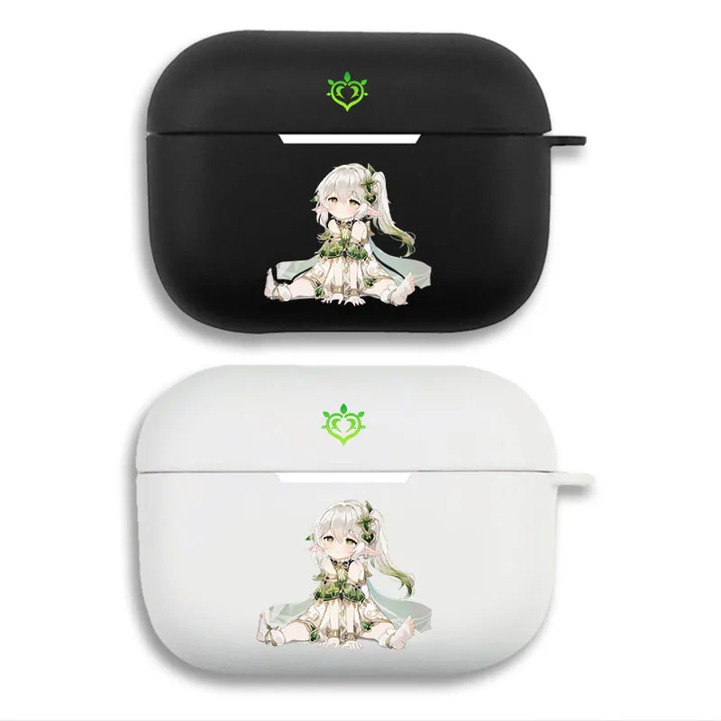 Original God - Nahida Dendro Element Lesser Lord Kusanali Cute Chibi Matte Silicone AirPods Pro Case