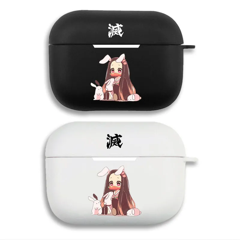 Blade Corps - Nezuko Kamado Bunny Ears Chibi Matte Silicone AirPods Pro Case
