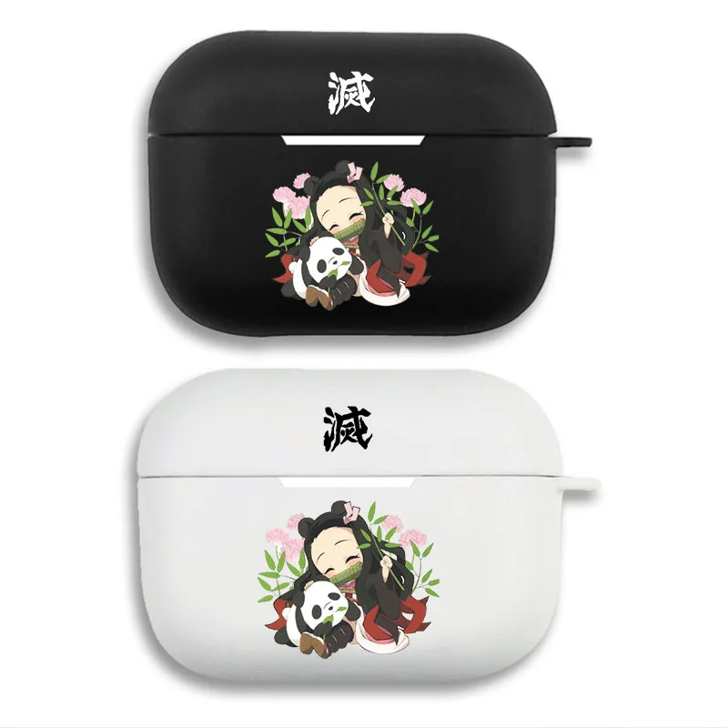 Blade Corps - Nezuko Kamado Cute Panda Chibi Matte Silicone AirPods Pro Case