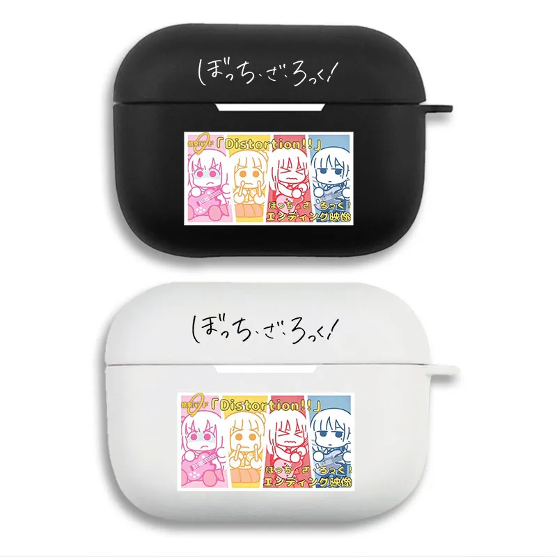 Bocchi the Rock Distortion Kessoku Band - Cute Chibi Anime Matte Silicone AirPods Case