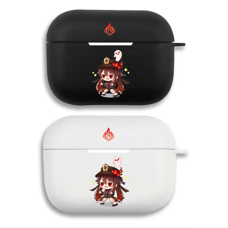 Original God Hu Tao - Cute Chibi Anime Matte Silicone AirPods Case