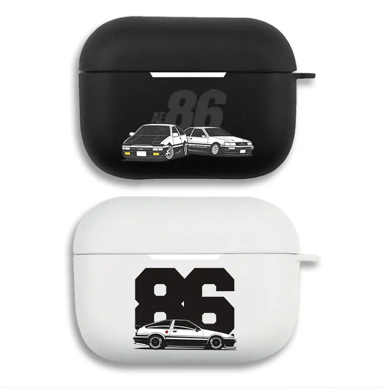 Initial D Toyota AE86 - JDM Drift Car Matte Silicone AirPods Case