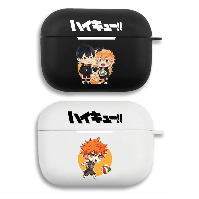 Haikyuu Shoyo Hinata & Tobio Kageyama Karasuno - Cute Anime Chibi Matte Silicone AirPods Case