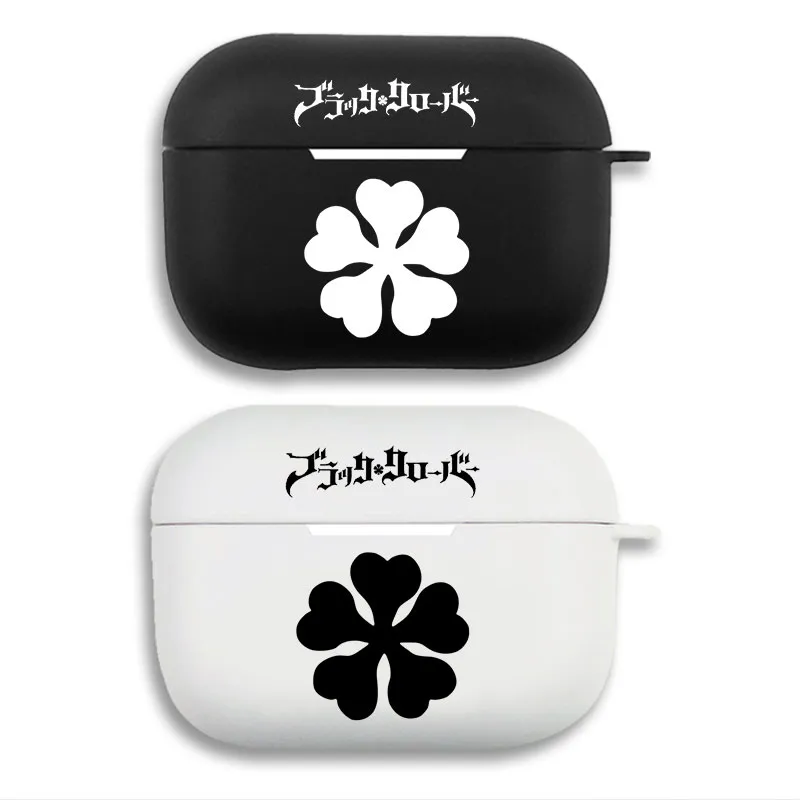 Clover Tales Five-Leaf Clover Logo - Cool Anime Matte Silicone AirPods Case