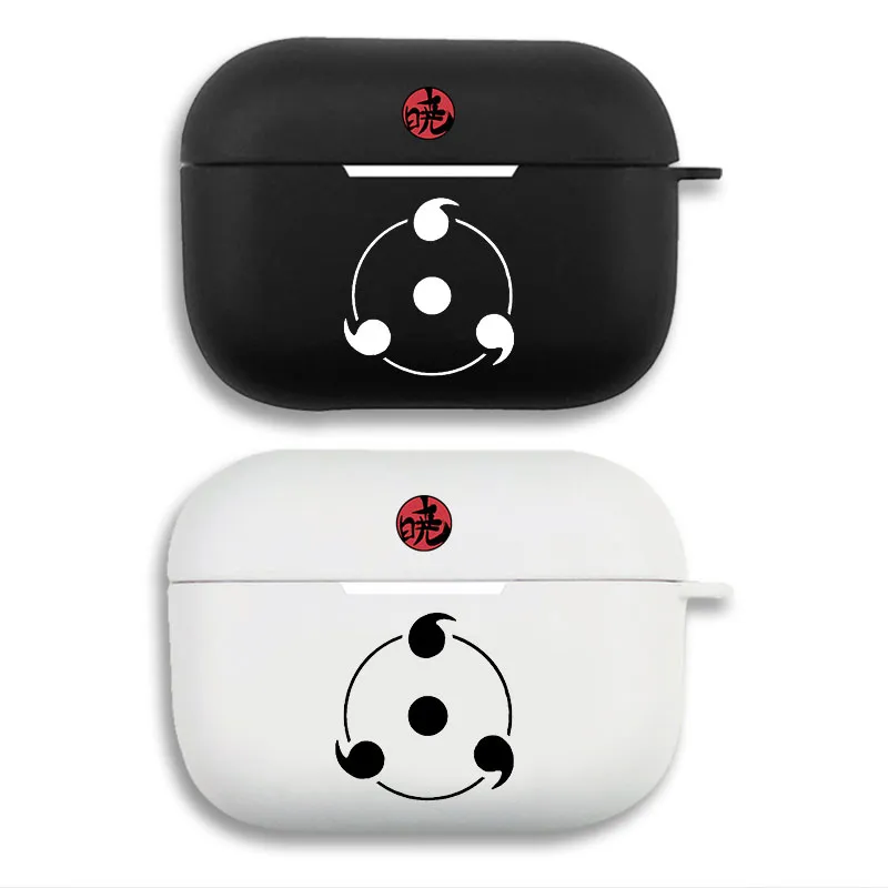Ninja Anime Akatsuki & Sharingan Eye Symbol - Cool Anime Matte Silicone AirPods Case