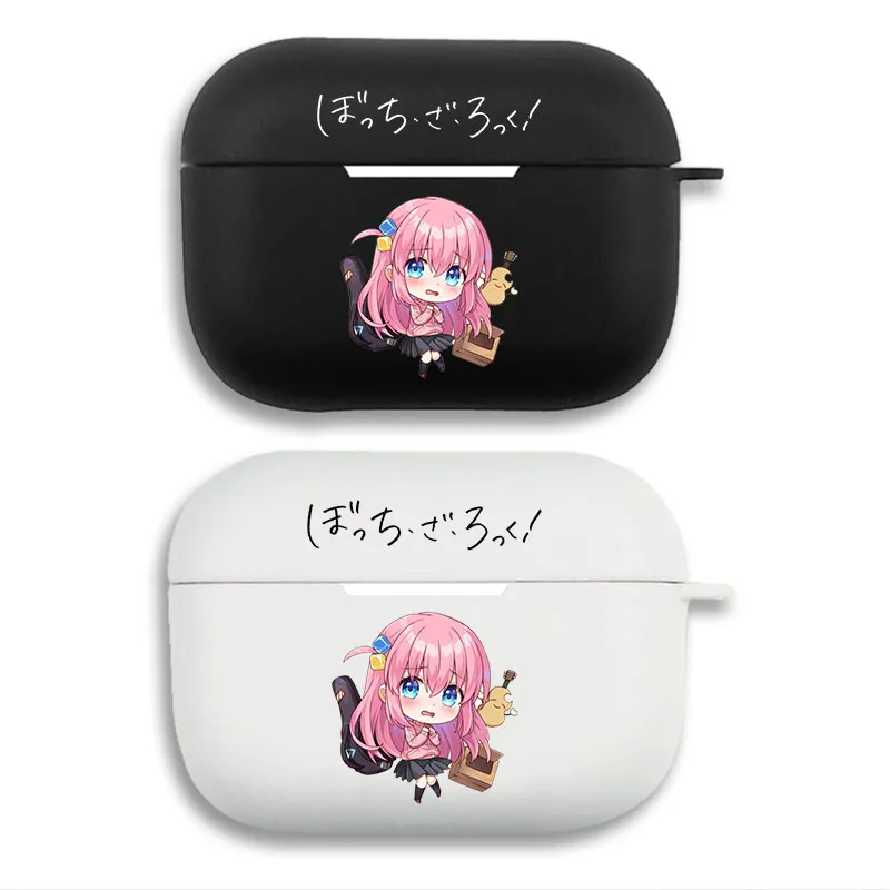 Bocchi the Rock Hitori Gotoh with Guitar Case - Cute Anime Chibi Matte Silicone AirPods Case