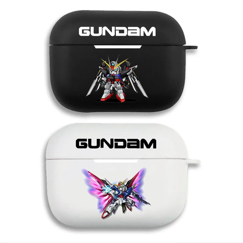 Gundam Strike Freedom & Destiny Chibi - Mecha Anime Matte Silicone AirPods Case
