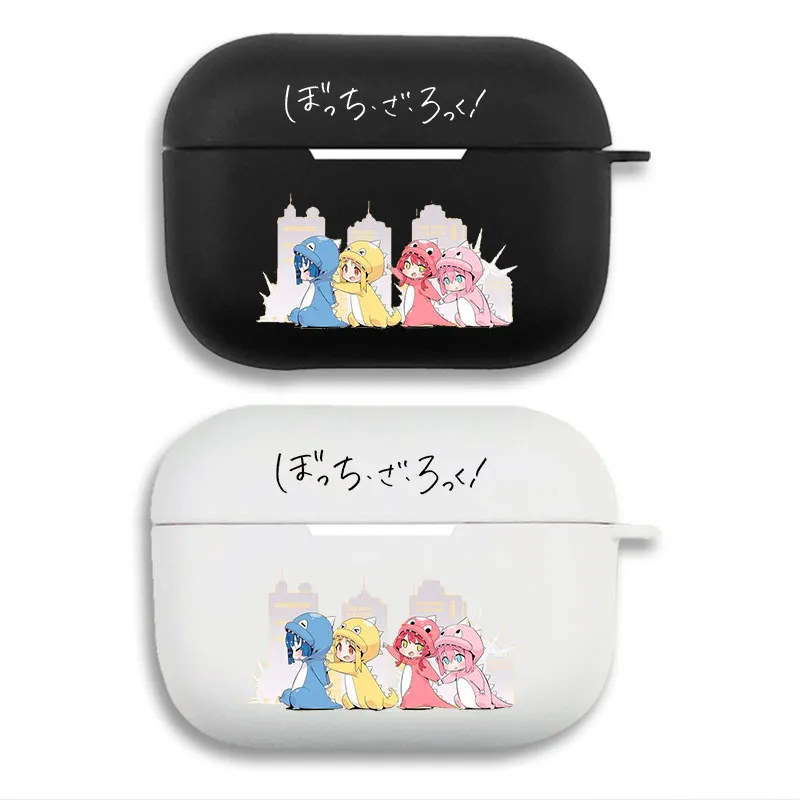 Bocchi the Rock Kessoku Band Kaiju Dinosaur Costume - Cute Anime Chibi Matte Silicone AirPods Case