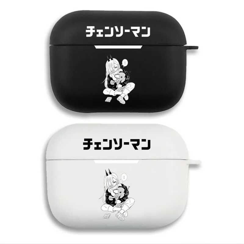 Chainsaw Man Power Meowy Cat - Cute Anime Matte Silicone AirPods Case