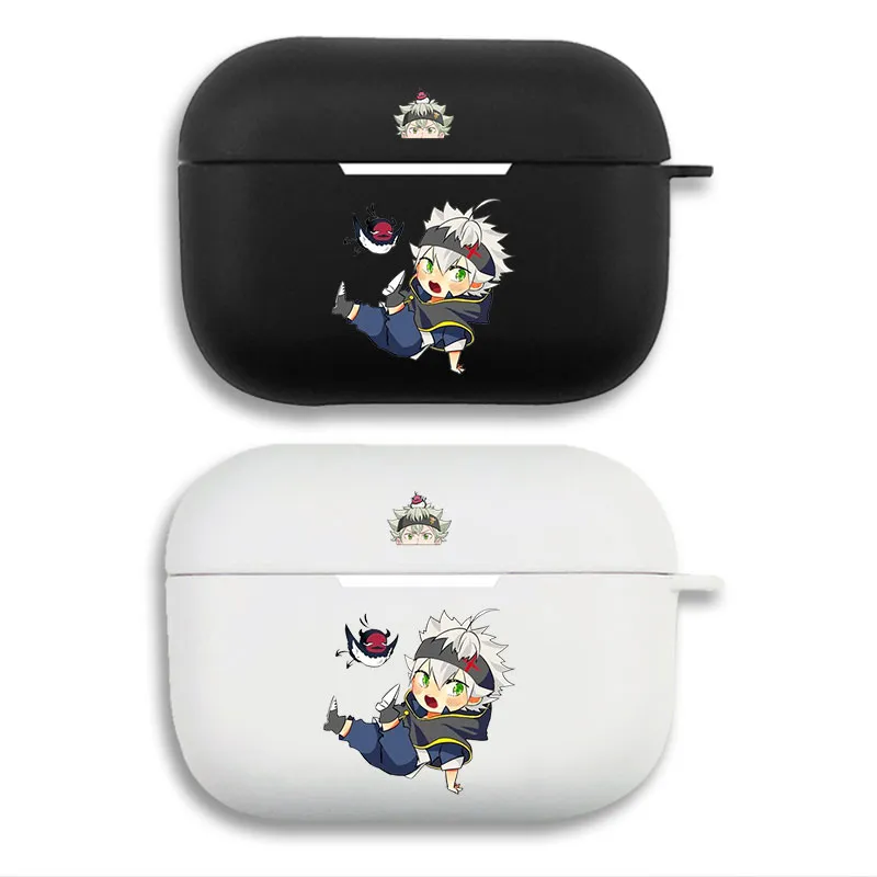Clover Tales Asta Nero Chibi Graphic Print Matte Silicone AirPods Case