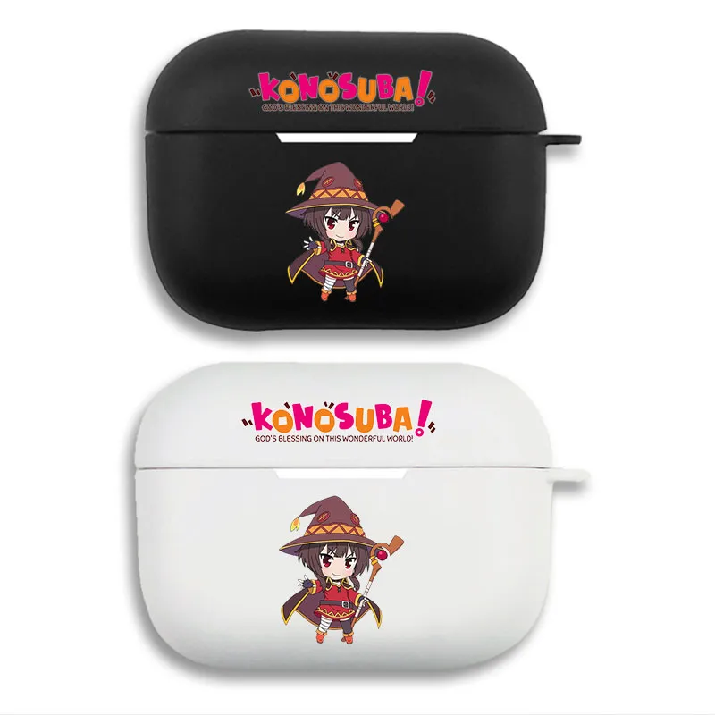 KonoSuba Megumin Chibi Graphic Print Matte Silicone AirPods Case