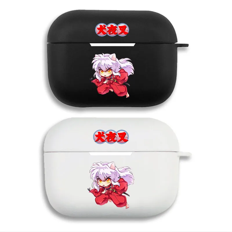 Inuyasha Chibi Anime Graphic Print Matte Silicone AirPods Case