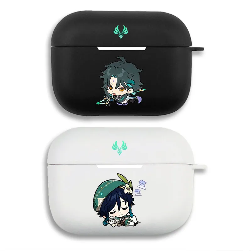 Original God — Xiao & Venti Chibi Character Airpods Case