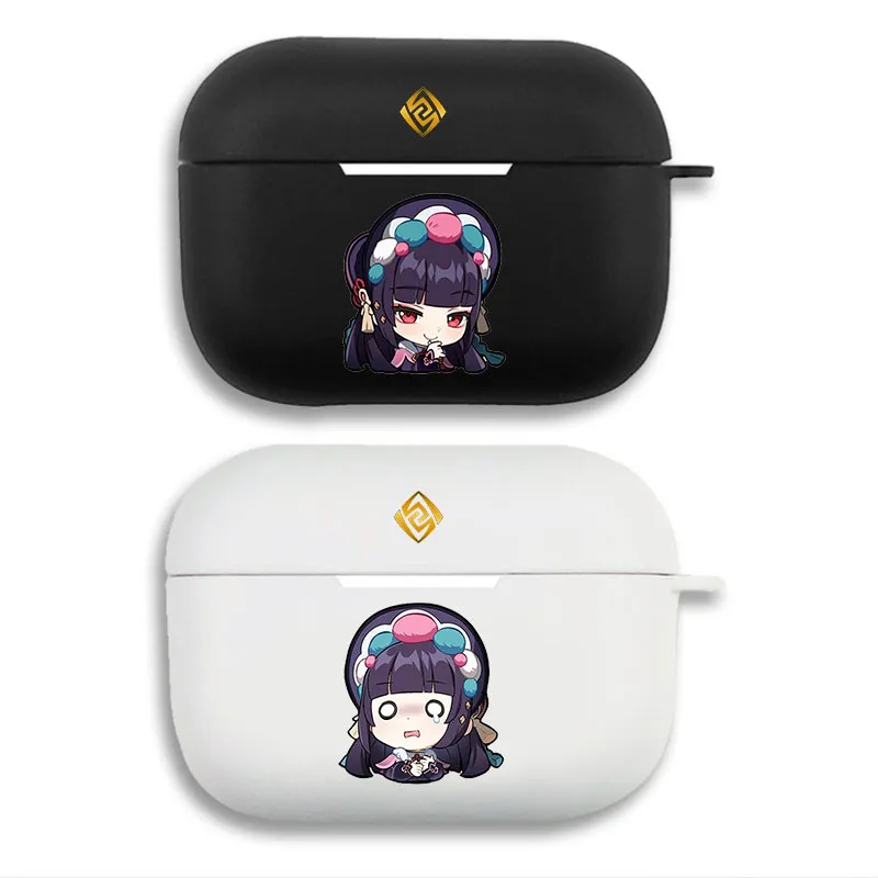Original God - Yun Jin Geo Element Cute Chibi Anime Print Matte Silicone AirPods Case