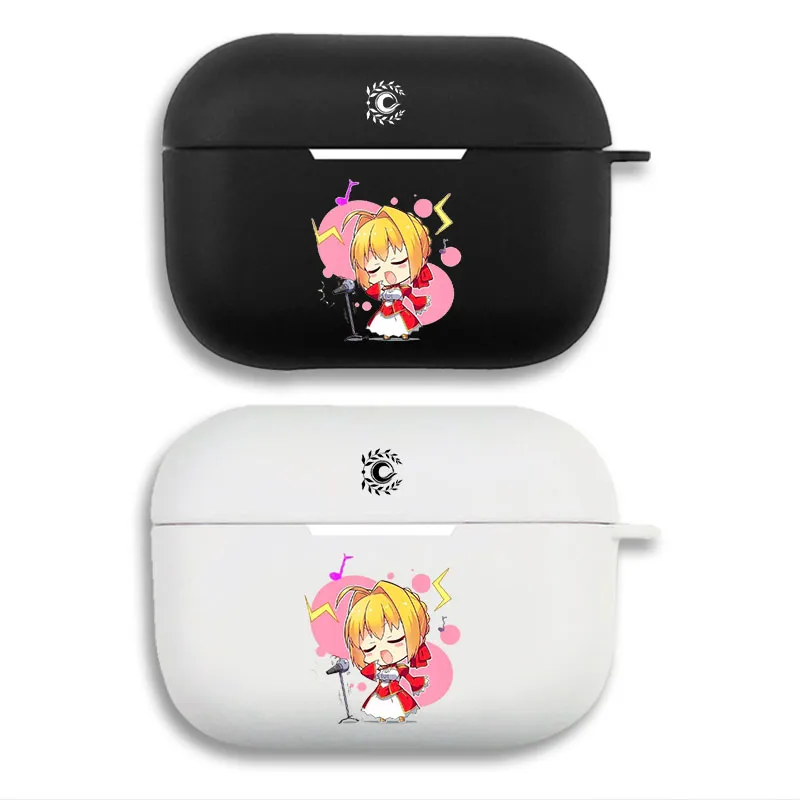 Fate Extra - Nero Claudius Padoru Singing Cute Chibi Anime Print Matte Silicone AirPods Case