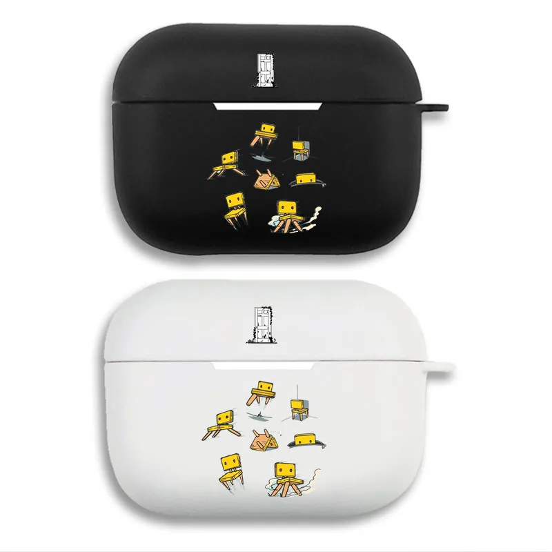 Little Nightmares - Mono Chair Transformation Cute Chibi Game Print Matte Silicone AirPods Case